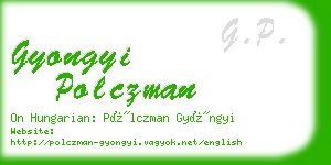 gyongyi polczman business card